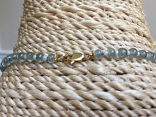 Cargar imagen en el visor de la galería, Aquamarines Crystal necklace with 24 kt gold beads